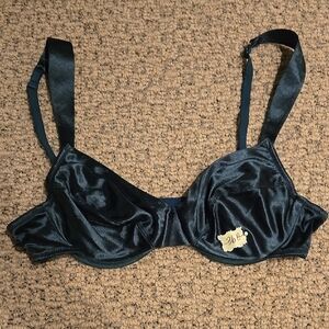 Elegant Black Satin Bra